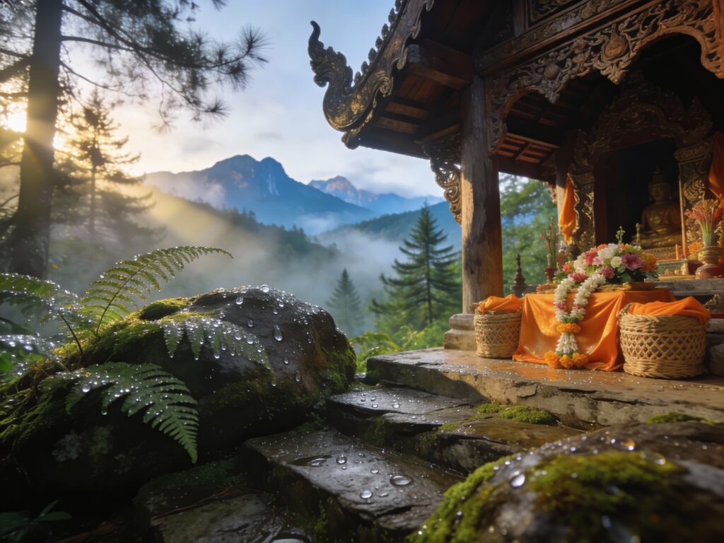 **Loei’s Misty Mornings: Forest Temple Offerings & Highlands’ Cool Embrace**