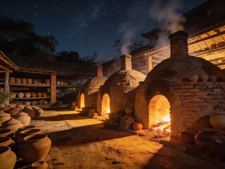**Lampang’s Kiln Whispers: Nighttime Ceramic Firing Rituals in Ancient Kilns**