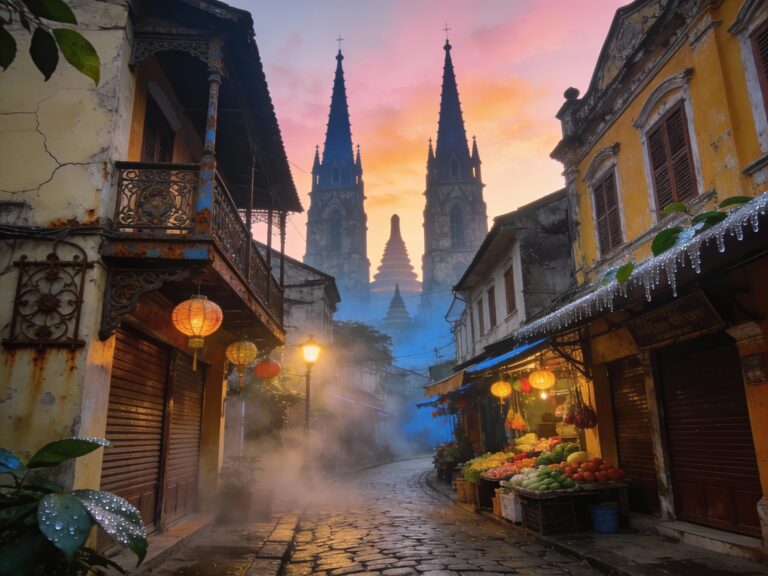 **Chanthaburi’s Dawn Whispers: Gothic Spires & Vietnamese Flavors in the Old Town Charm**