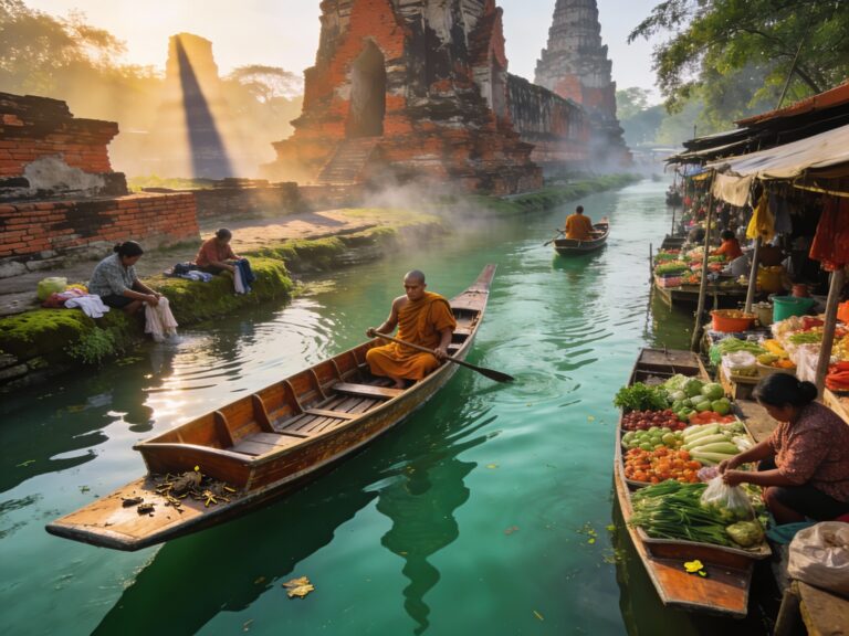 **Ayutthaya’s River Rhythms: Daily Life Along the Forgotten Canals of the Ancient Capital**