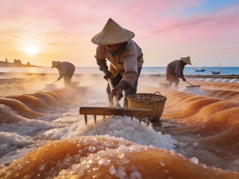 Rayong’s Amber Waves: A Pre-Dawn Journey with Sea Salt Farmers at Laem Mae Phim