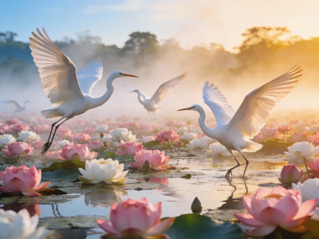 **Phatthalung’s Lotus Lake: Dawn Bird Ballet in Thailand’s Largest Waterbird Sanctuary**