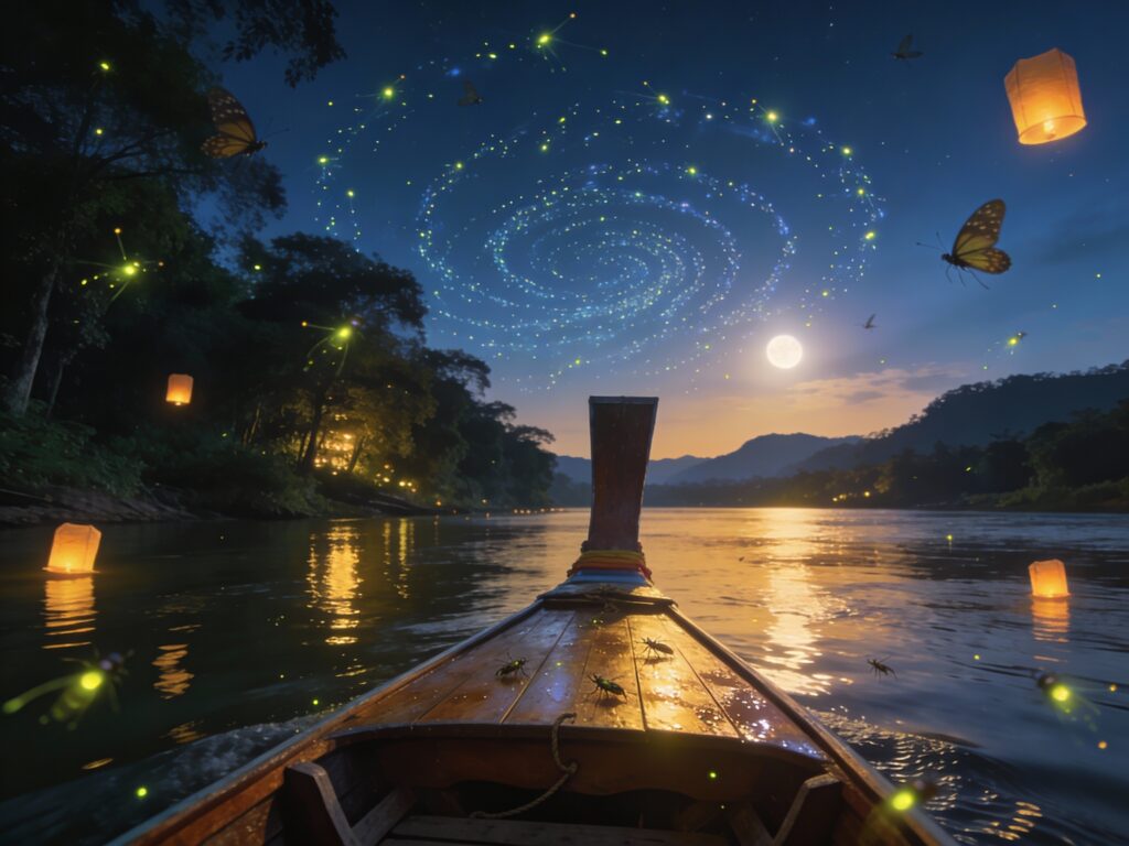 **Kanchanaburi’s Firefly Ballet: A Magical Night Safari on the River Kwai Noi**