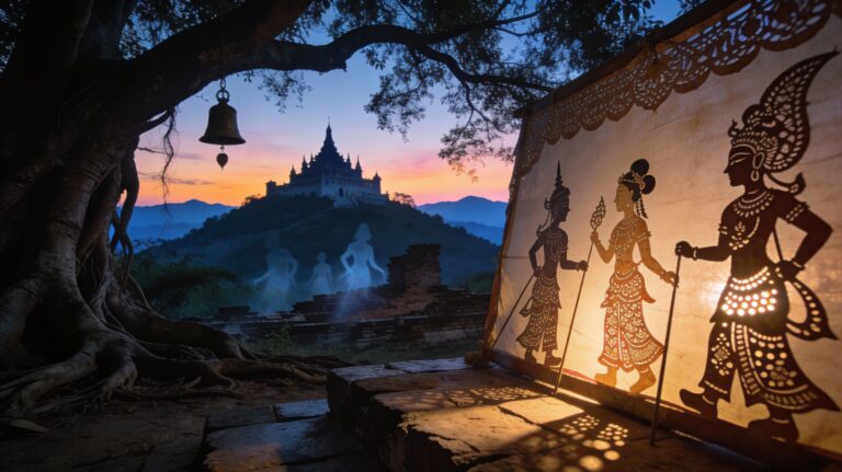 **Topic Title:**  
Phetchaburi’s Twilight Whispers: Ghost Stories & Shadow Puppets Beneath Khao Wang’s Silhouetted Palace