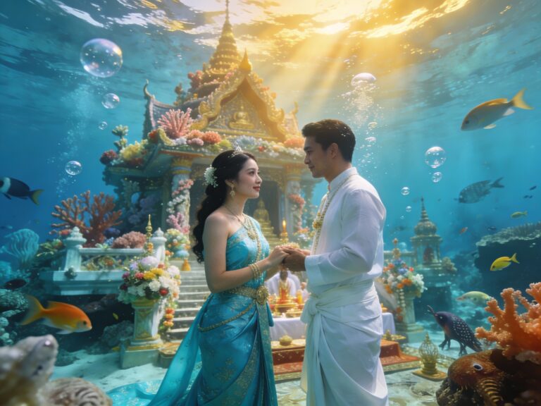 **Trang’s Cerulean Vows: Witnessing the Annual Underwater Wedding at Hat Chao Mai’s Submerged Shrine**