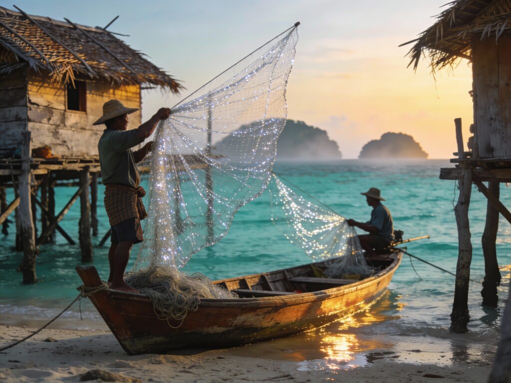 Satun’s Silver Tapestry: Casting Nets & Dawn Devotion in the Stilt Villages of Koh Lipe’s Muslim Fishing Communities
