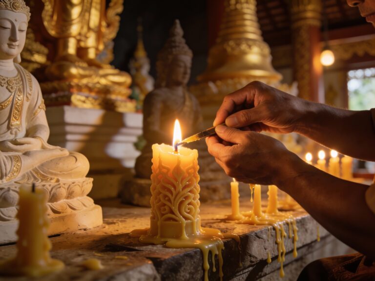 Ubon Ratchathani’s Molten Devotion: Carving Sacred Candlelight Dreams in Sala Kaew Ku’s Lamplight Glow