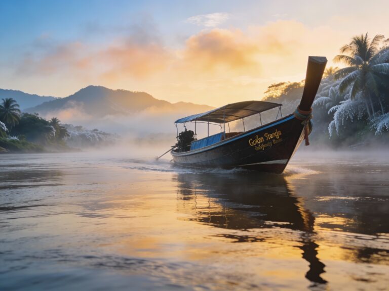 Chiang Rai’s Mist-Kissed Frontier: Gliding Through the Golden Triangle’s Silent Border Waters at Dawn