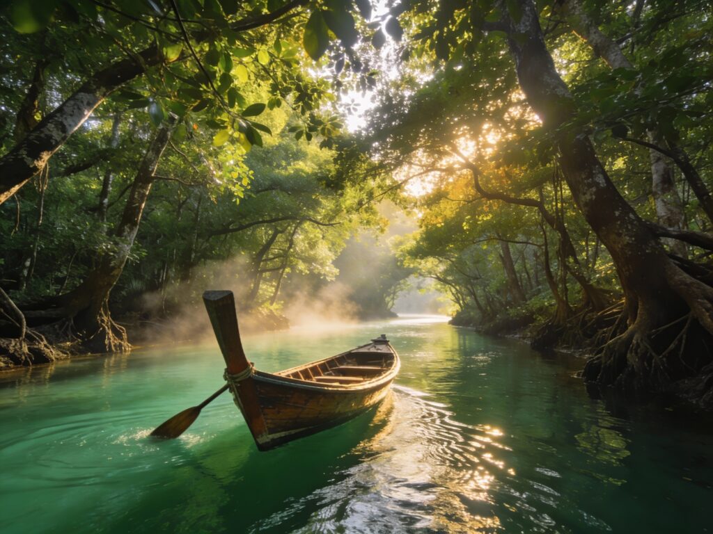 **Trat’s Emerald Canals: Dawn’s Gentle Paddle Through the Mangrove Sanctuary**