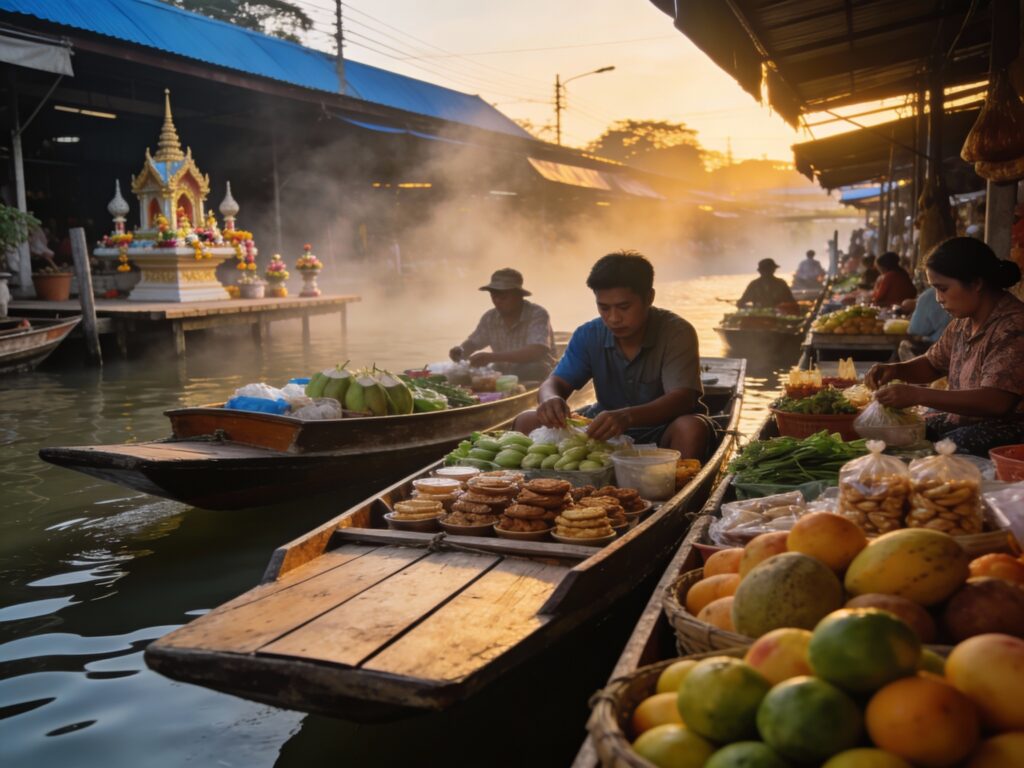 Samut Songkhram’s Floating Hustle: Vendors & Vespers in Amphawa’s Pre-Market Glow
