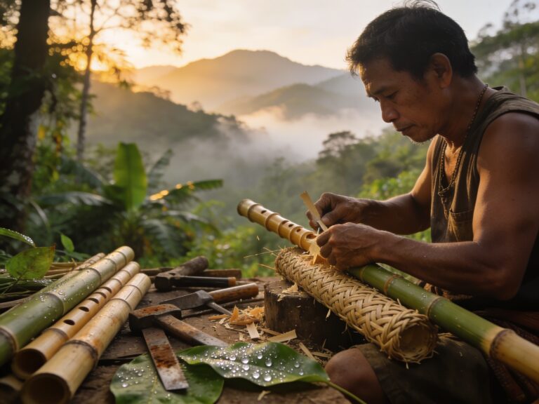 Chiang Mai’s Bamboo Alchemy: Crafting Jungle Instruments with Forest Artisans in the Mountain Mist Dawn