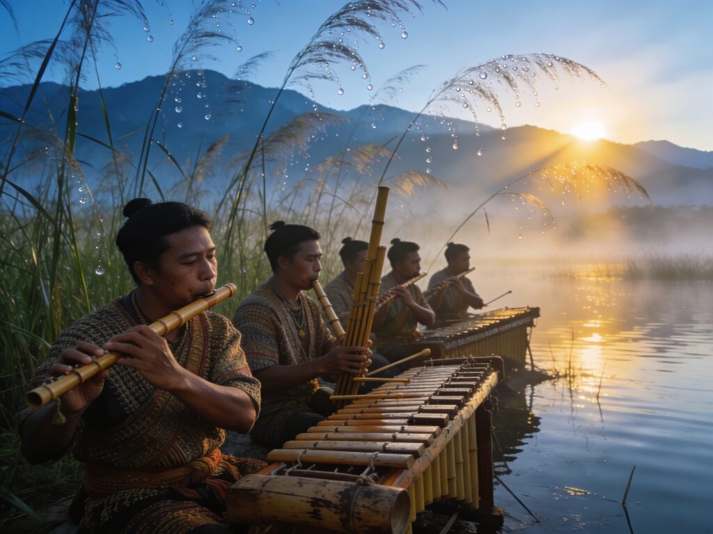 Phayao’s Whispering Reeds: Crafting Marsh Melodies with Lakeside Musicians in the Misty Dawn Hush