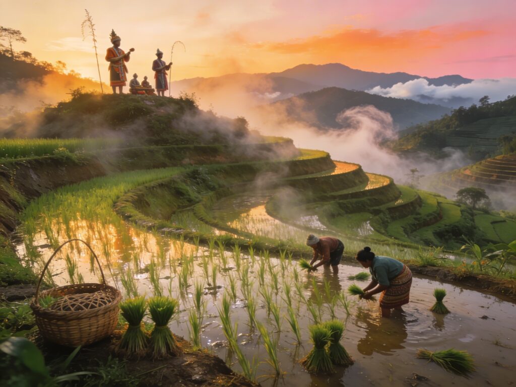 **Topic Title:**  
Nong Bua Lamphu’s Terraced Hymns: Harmonizing Rice Rituals with Hilltop Chanters in the Sacred Valley Sunrise