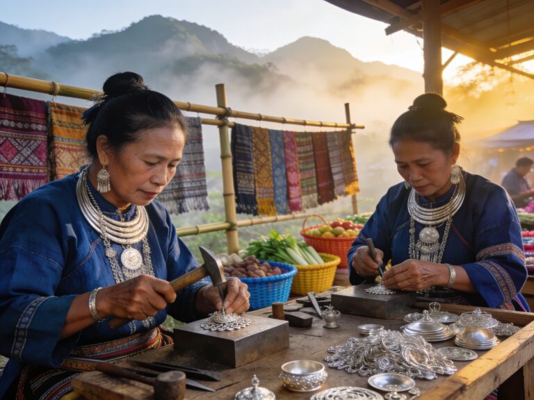 **Topic Title:**  
Chiang Rai’s Highland Alchemists: Forging Silver Spirits with Akha Artisans in the Morning Market Mist