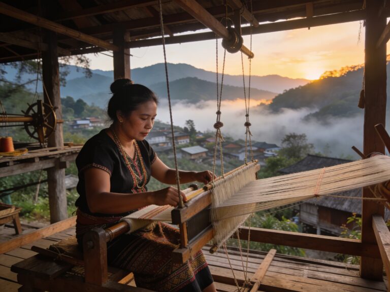 **Mae Hong Son’s Shan Silk Sonata: Weaving Heritage with Loom Mistresses in the Mountain-Hugged Dawn**