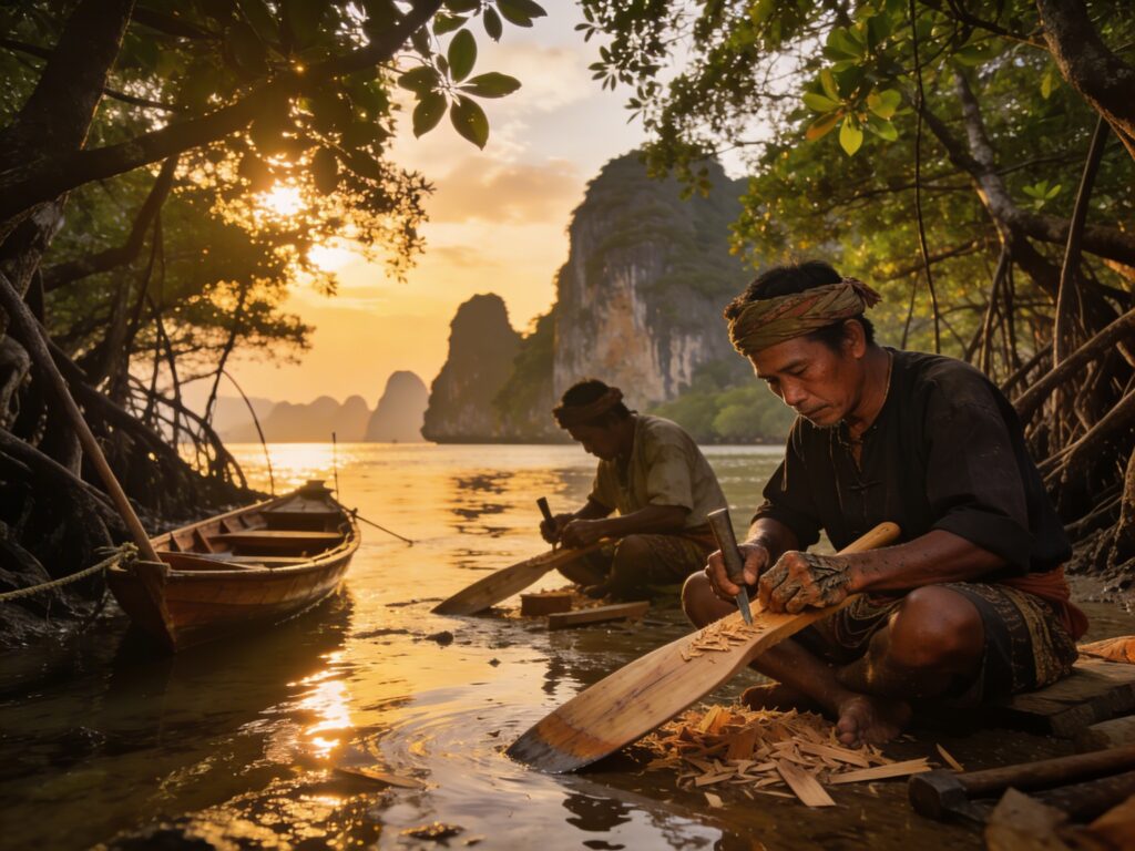 Krabi’s Mangrove Minuets: Carving Paddle-Song with Fishermen in the Tidal Creeks at Dusk