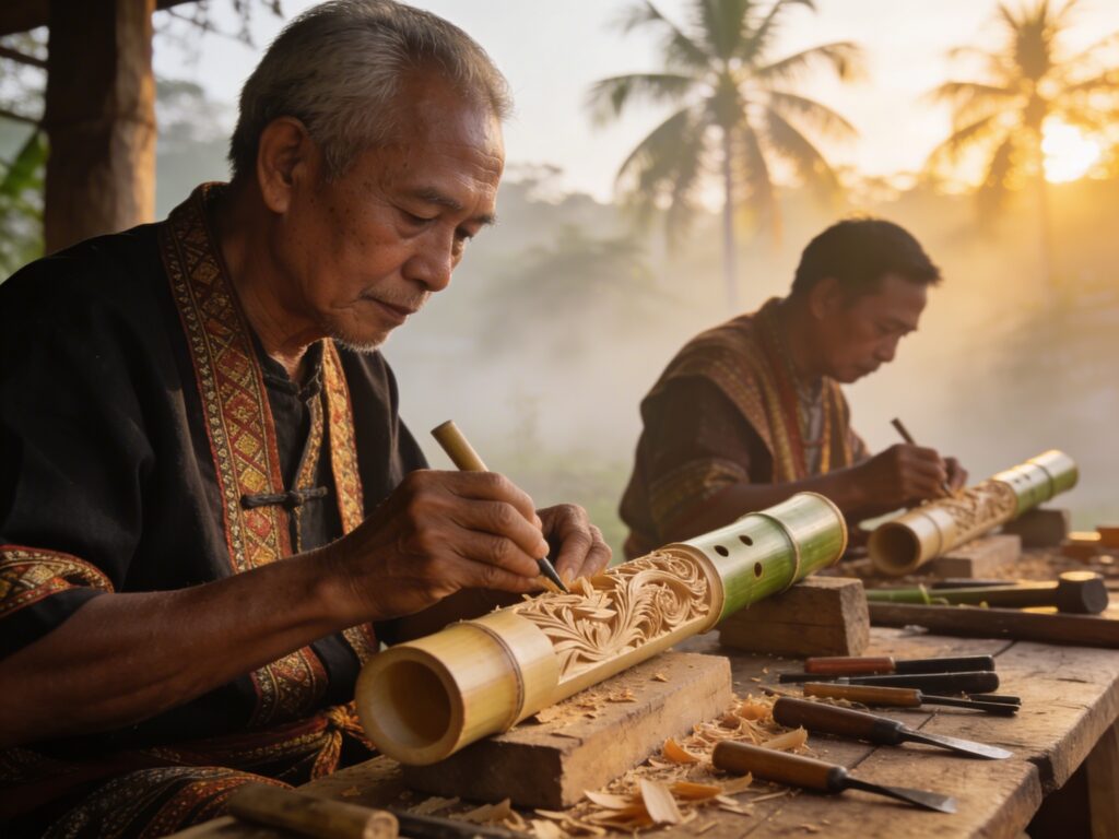Roi Et’s Bamboo Rhapsody: Carving Khene Pipes with Master Artisans in the Dawn’s First Light