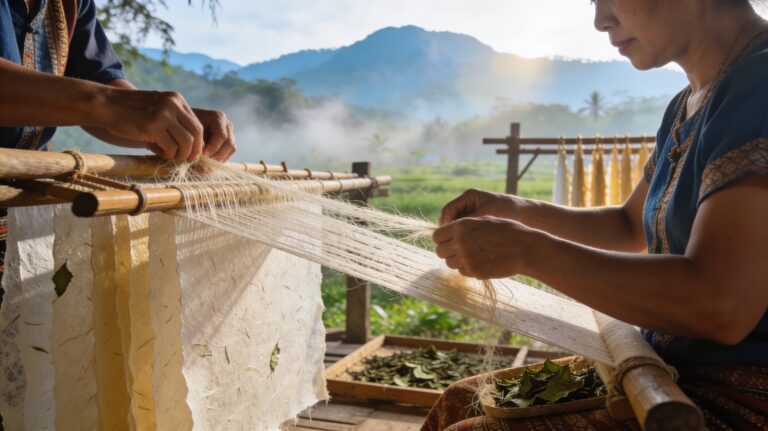 Nan’s Mulberry Murmurs: Weaving Wisdom with Paper Artisans in the Morning Mist