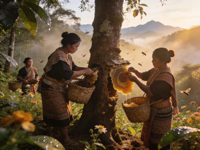 **Chiang Mai’s Wild Honey Whispers: Gathering Forest Nectar with Karen Communities at First Light**