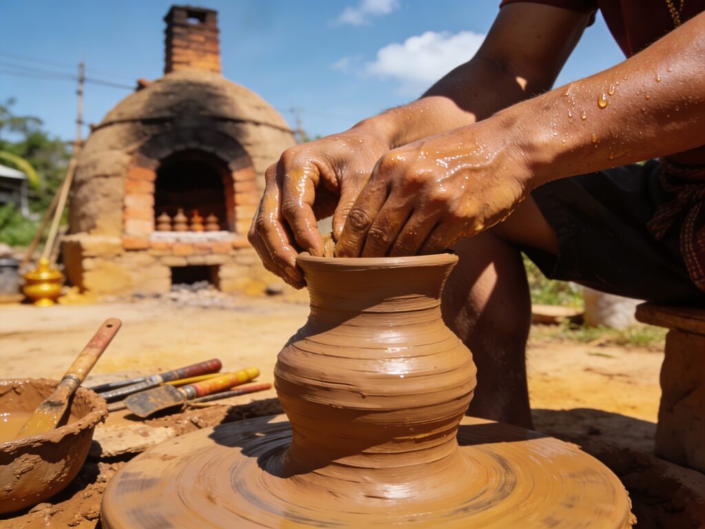 Buriram’s Midday Clay Chronicles: Coiling Sacred Water Vessels with Kiln Masters in the Scorching Sun