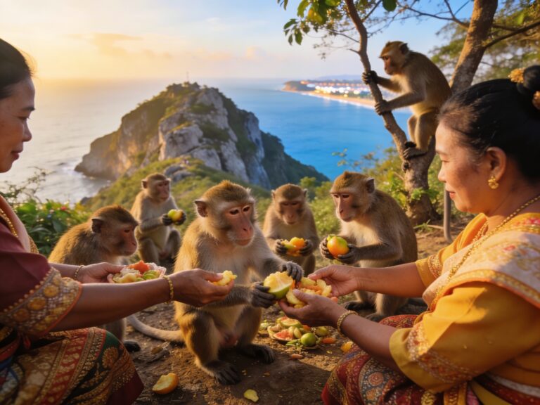 Prachuap Khiri Khan’s Dawn Offering: Communing with Khao Takiab’s Monkey Troops in the Morning Ritual Glow