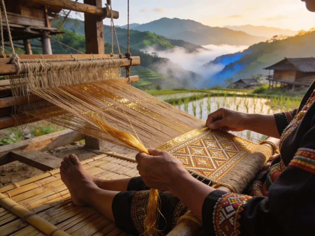 Chiang Rai’s Golden Threads: Weaving Lanna Patterns with Hill Tribe Artisans in the Mountain Dawn Mist