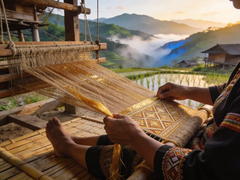 Chiang Rai’s Golden Threads: Weaving Lanna Patterns with Hill Tribe Artisans in the Mountain Dawn Mist